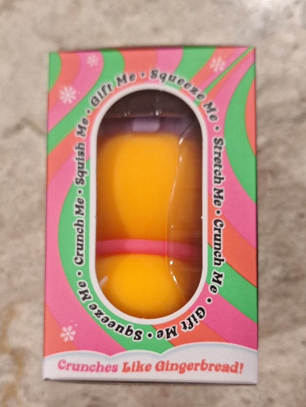 NeeDoh Ginger Glowman - Orange Glow-in-the-Dark Squishy Purple Hat Pink Scarf - Picture 2 of 5